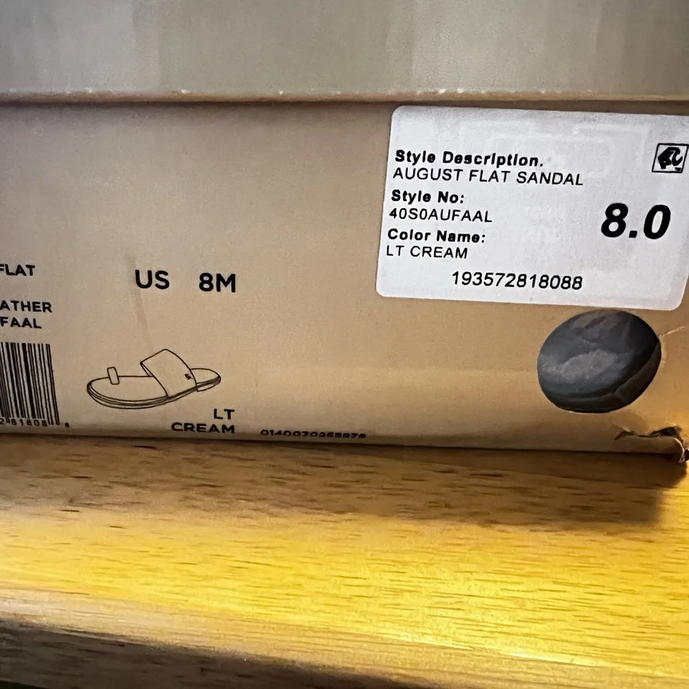 Michael Kors Cream August Flat Sandals - Picture 2 of 3